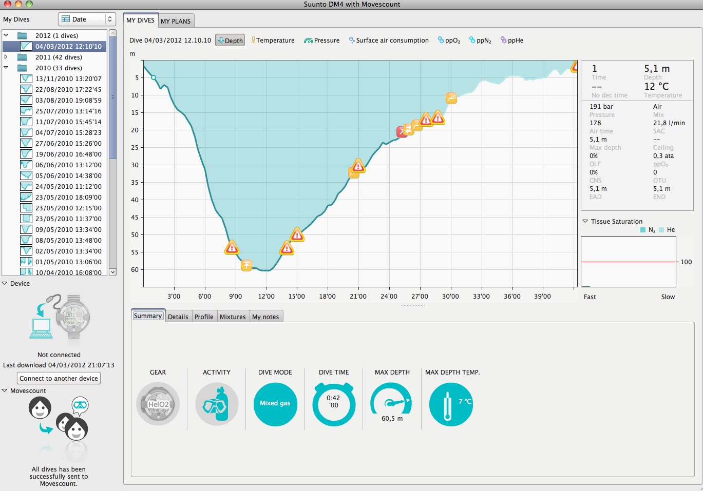 Suunto Movescount per Mac - finalmente i divelog su Mac