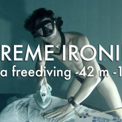 EXTREME IRONING apnea freediving -42 m -138 ft